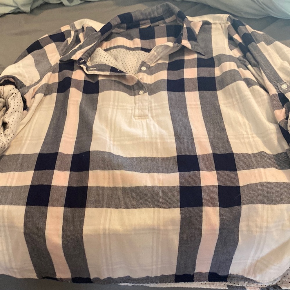 Lane Bryant pullover flannel shirt